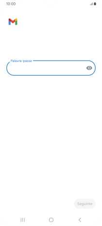 Prima Palavra-passe e introduza a password da sua conta de e-mail na Vodafone.