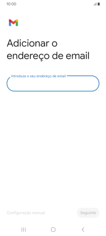 Prima Introduza o seu endereço de email e introduza o seu endereço de e-mail Vodafone.