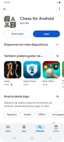 Prima a tecla de início para terminar e voltar ao ecrã inicial.