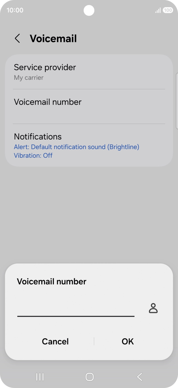 Key in +61101 and press OK.