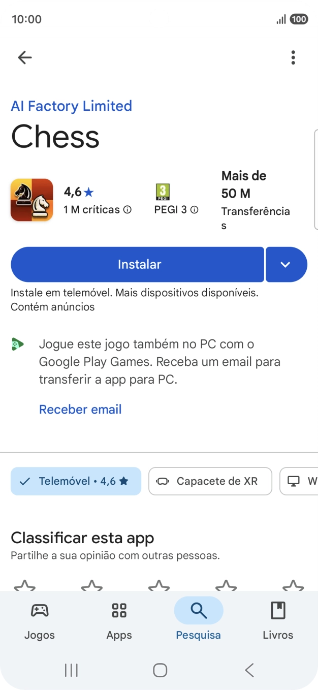 Prima a tecla de início para terminar e voltar ao ecrã inicial.