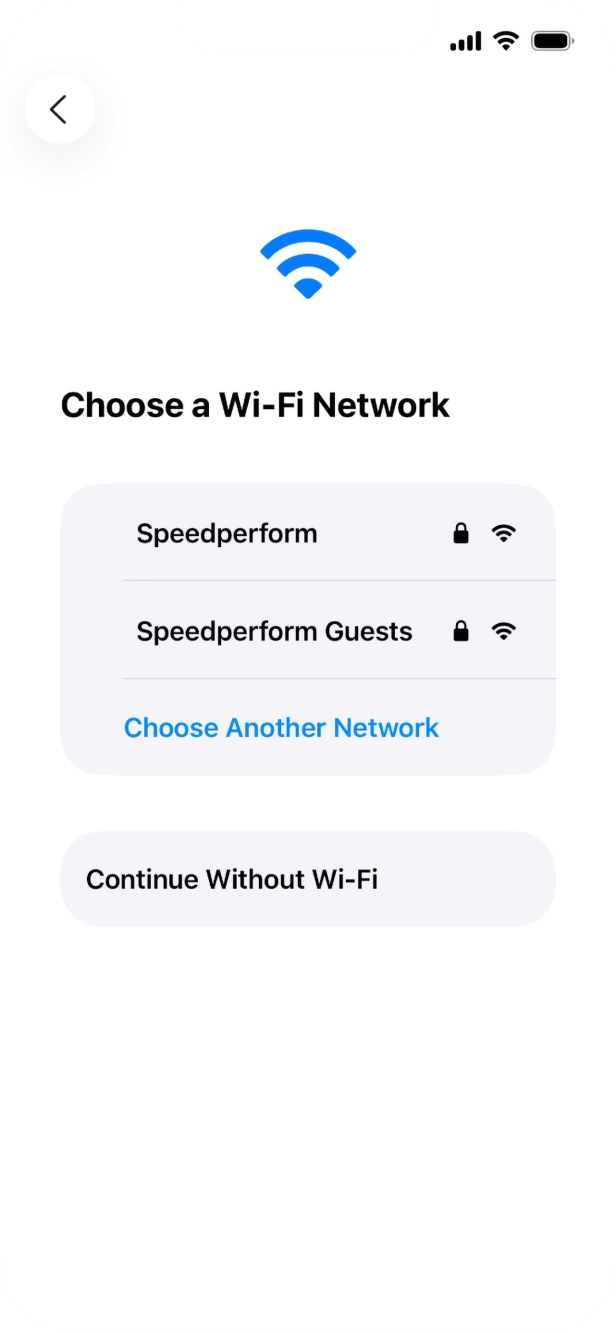 Press the required WiFi network.