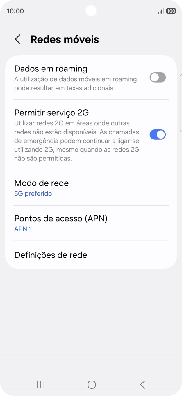 Prima Pontos de acesso (APN).
