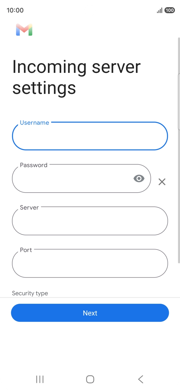 Press the field below 