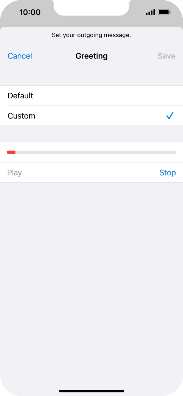 Press Stop to stop recording.