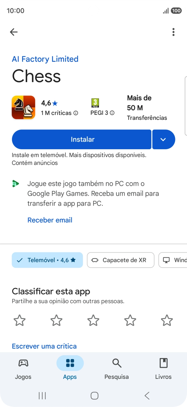 Prima a tecla de início para terminar e voltar ao ecrã inicial.