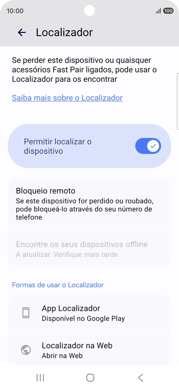Prima a tecla de início para terminar e voltar ao ecrã inicial.