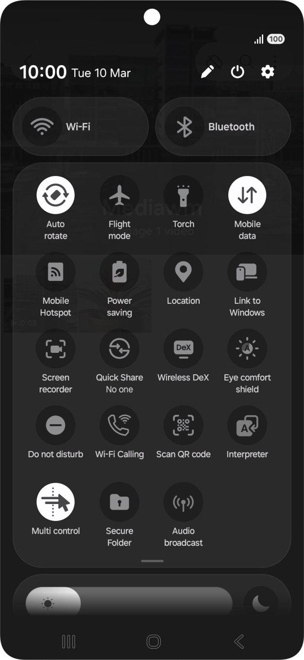 Press the screen recording icon.