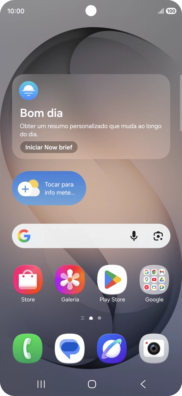 Deslize o dedo sobre o ecrã para baixo, a partir do canto superior direito do ecrã.