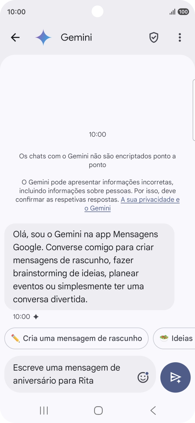 Escreva ou diga com as suas palavras qual o assunto que pretende usar.