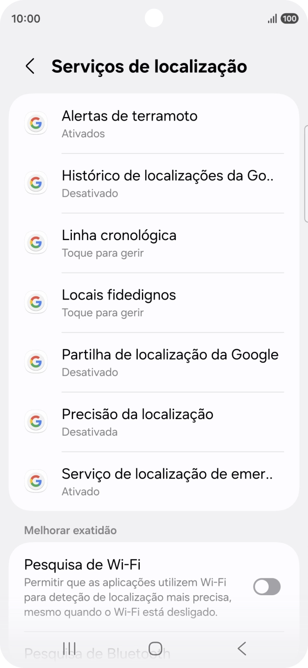Prima Precisão da localização.