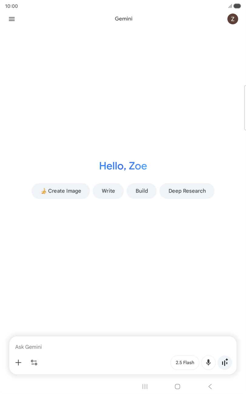 Press the profile icon.