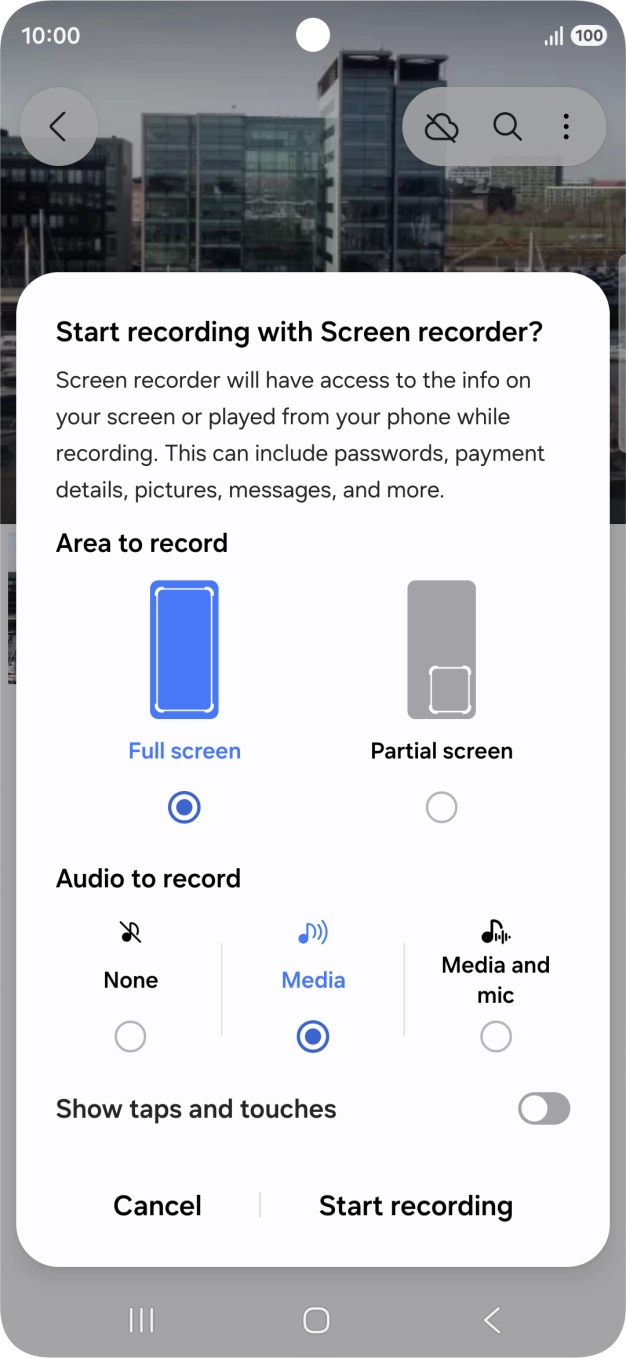 Follow the instructions on the screen to select the required settings.