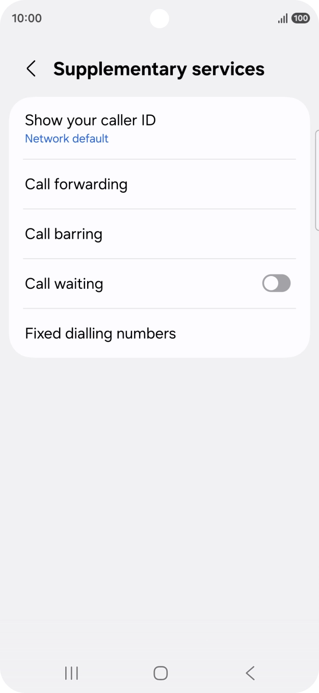 Press Call forwarding.