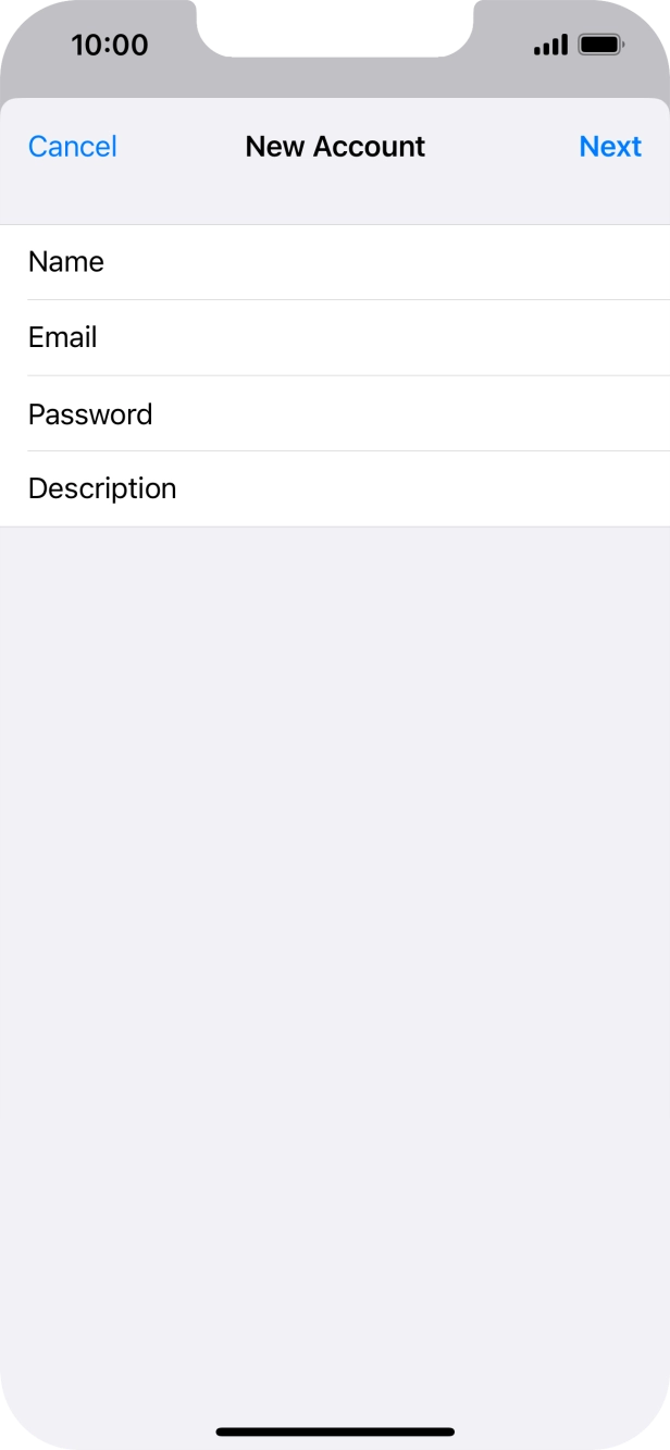 Press Description and key in the required name.