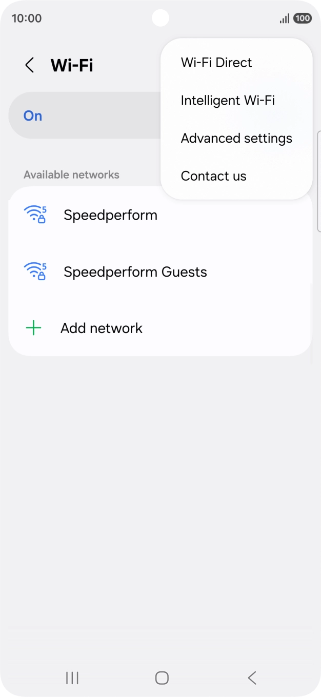 Press Intelligent Wi-Fi.