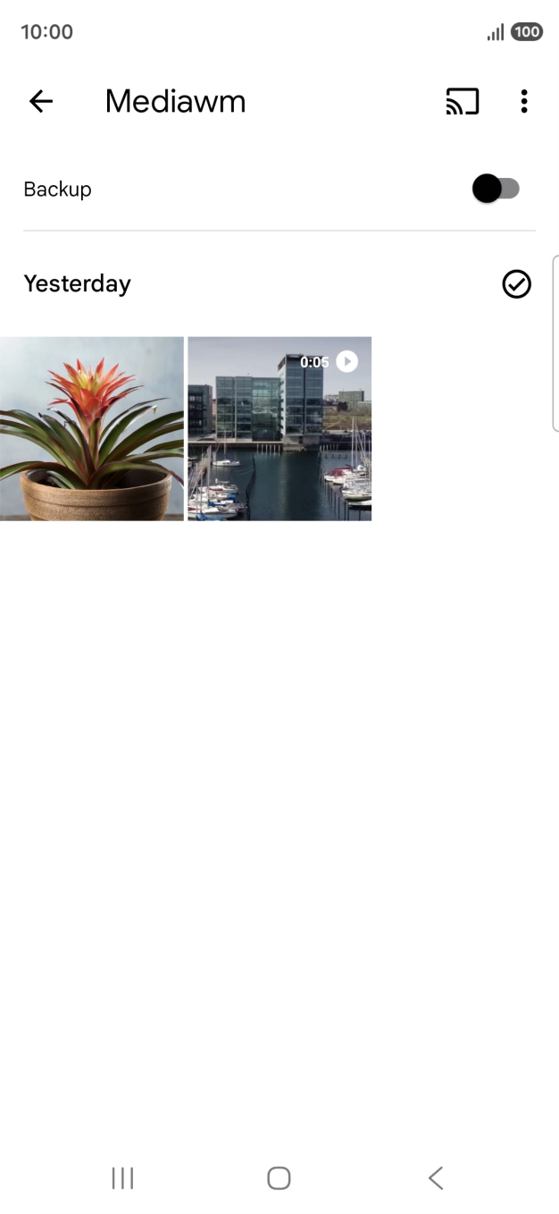Go to the media content you want to cast from your phone.