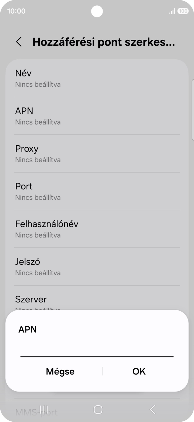 Amennyiben előfizetésed van, írd be azt, hogy mms, és válaszd az OK lehetőséget.