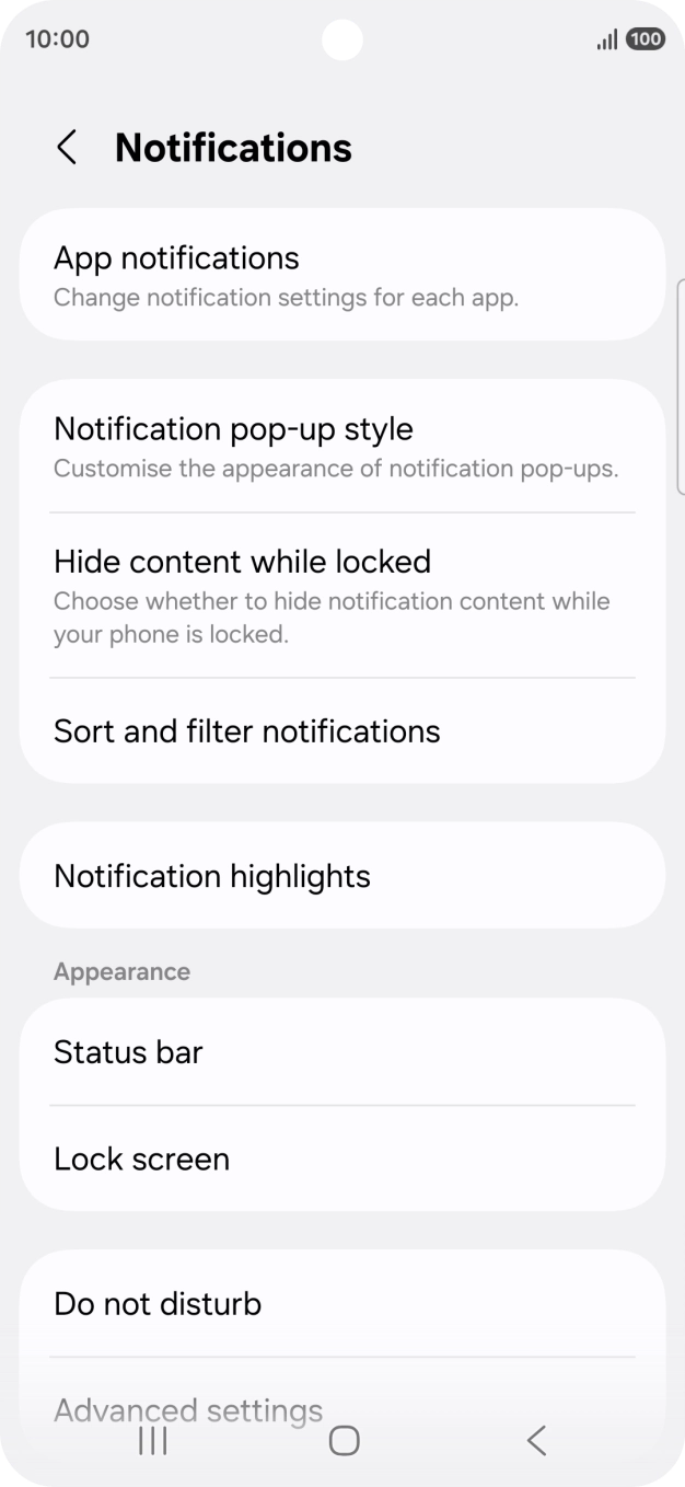 Press App notifications.