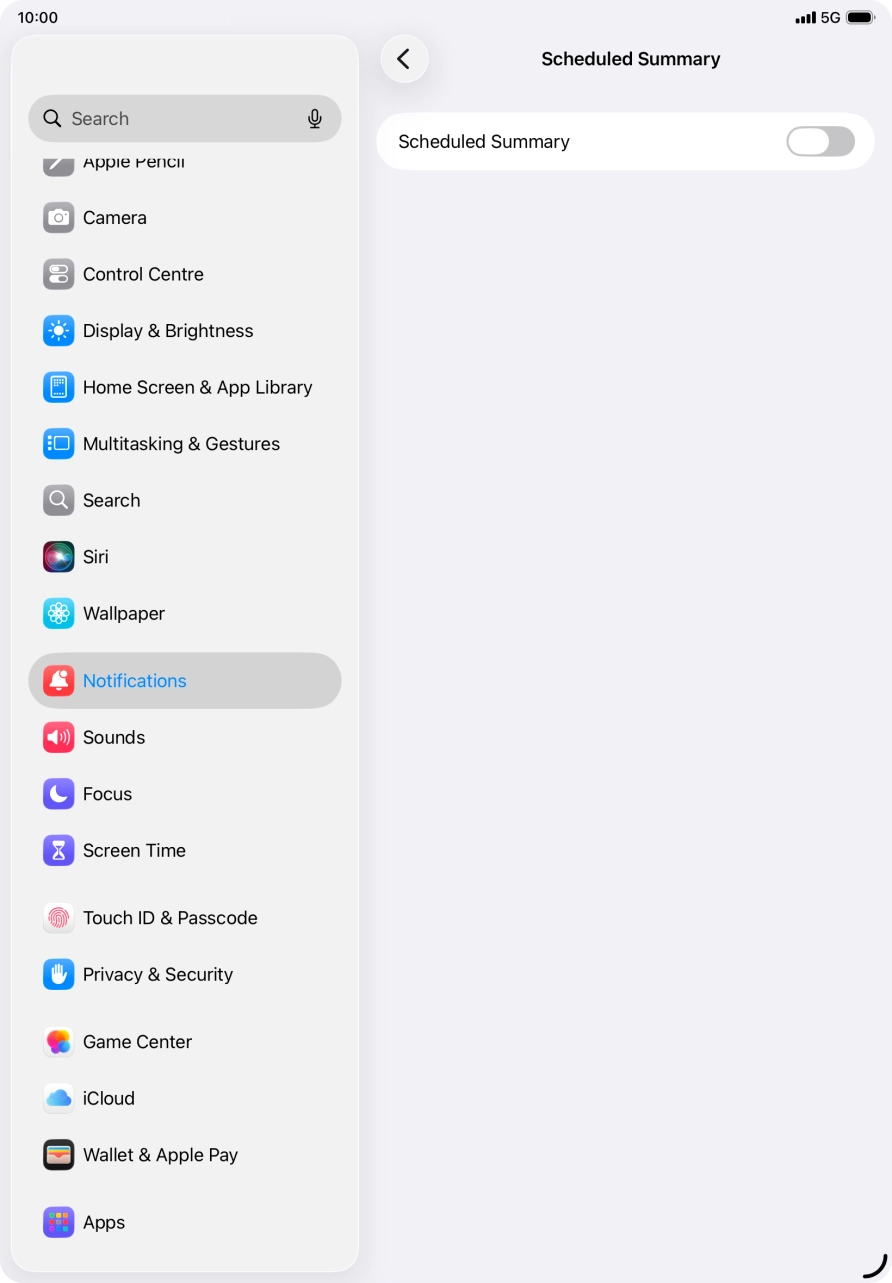 Press the indicator next to 