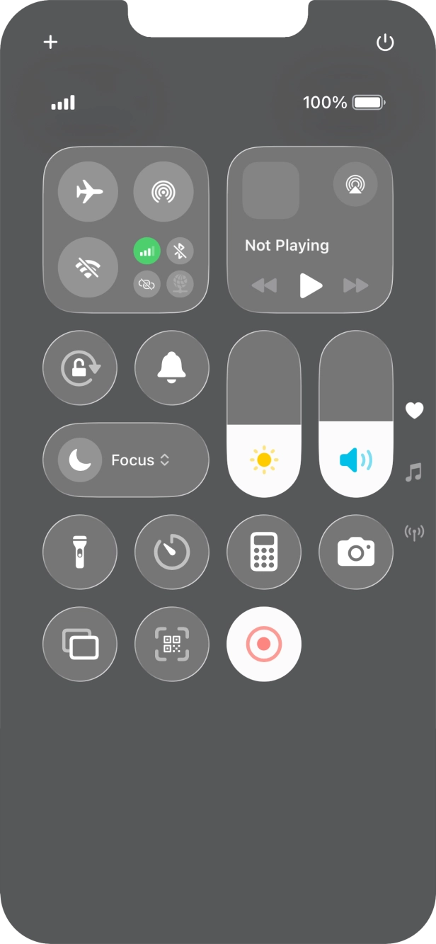 Press the screen recording icon to stop the recording.