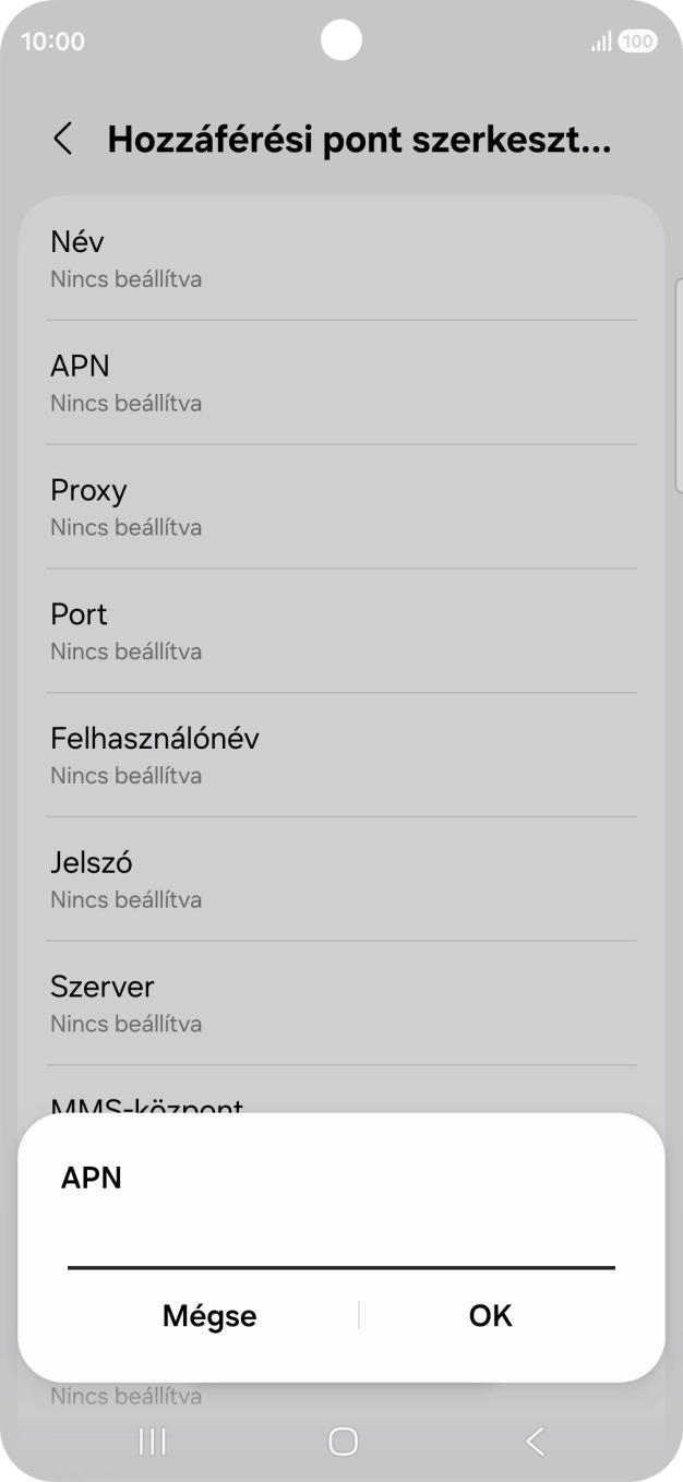 Amennyiben előfizetésed van, írd be azt, hogy internet, és válaszd az OK lehetőséget.