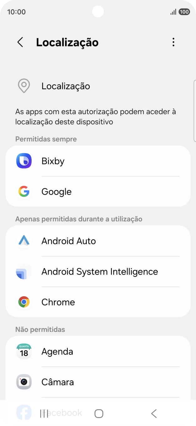 Prima a app pretendida.