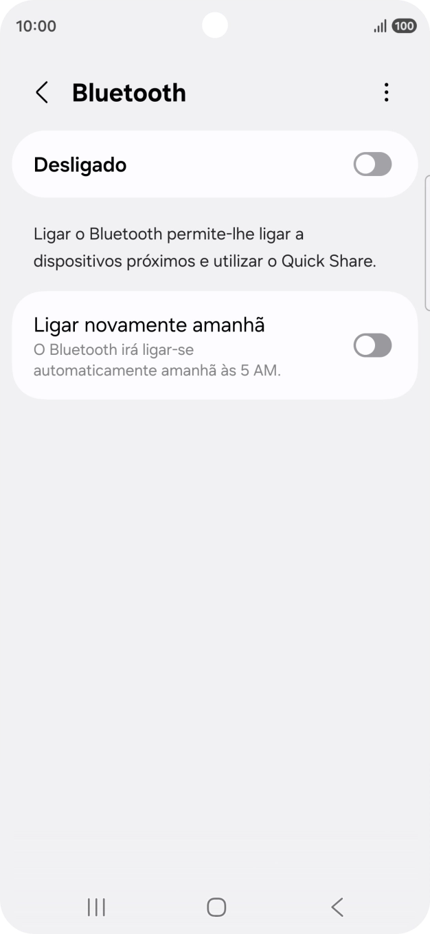 Prima o indicador para ativar a função.