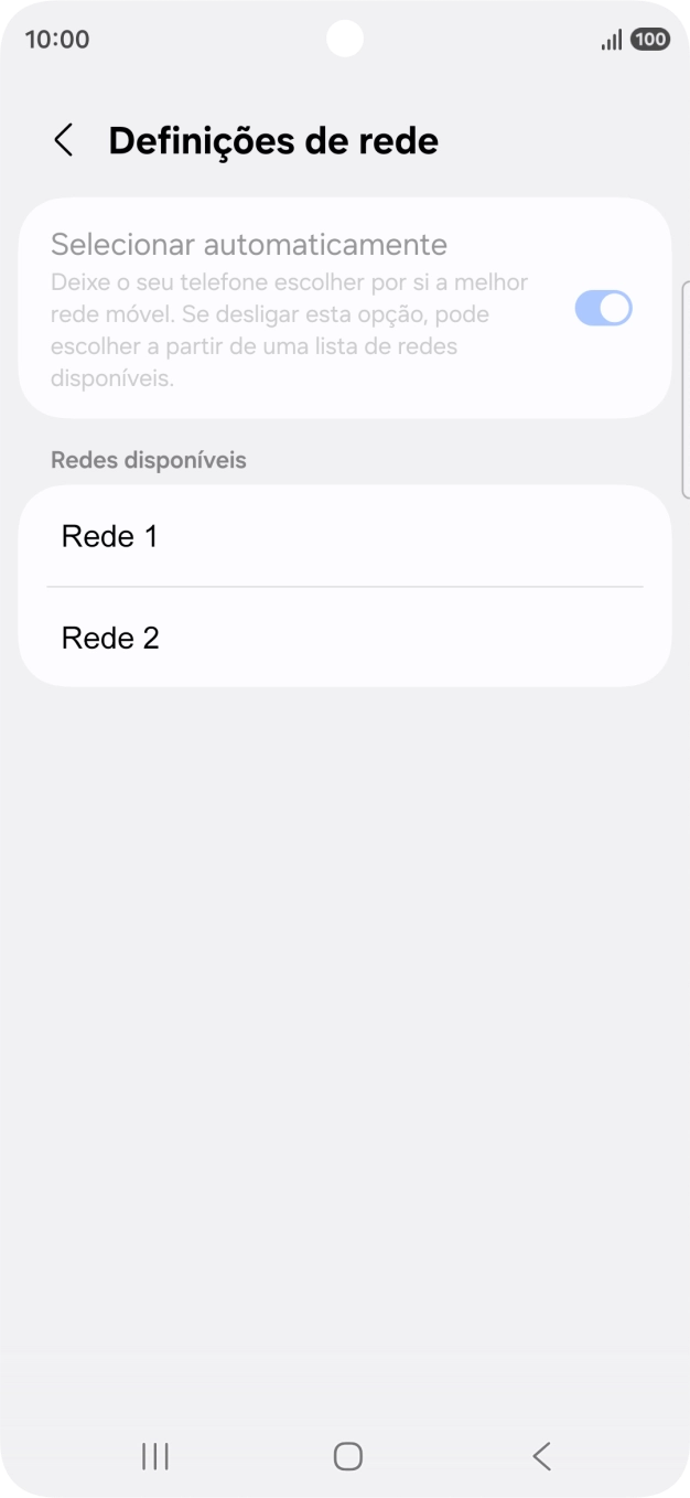 Prima a rede pretendida.