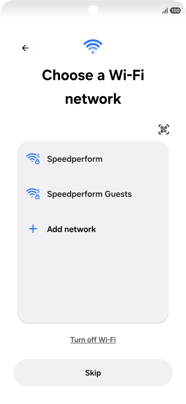 Press the required WiFi network.