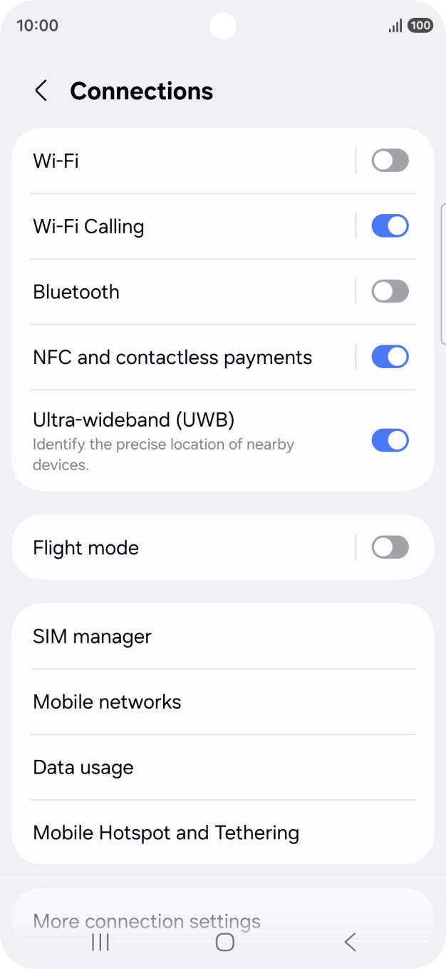 Press Mobile Hotspot and Tethering.