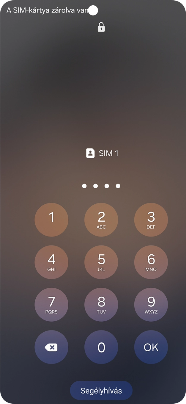 Amennyiben a telefon kéri, írd be a PIN-kódodat, és válaszd az OK lehetőséget.