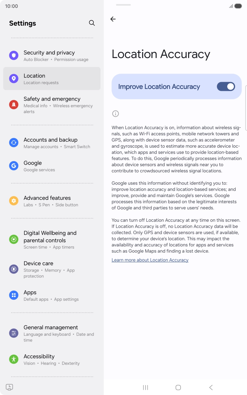 If you press the indicator next to 