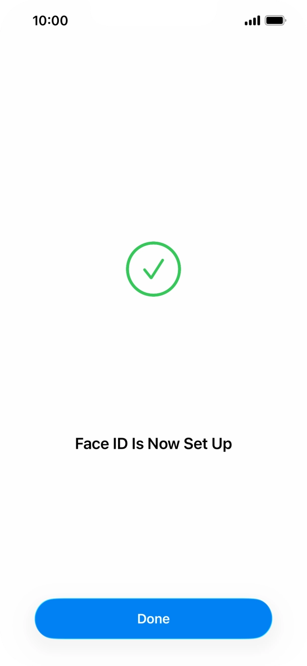 Press Done. If you haven't previously selected a lock code, key in a code of your own choice twice.