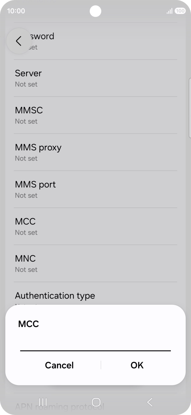 Key in 505 and press OK.
