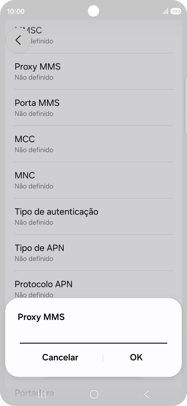 Introduza iproxy.vodafone.pt e prima OK.