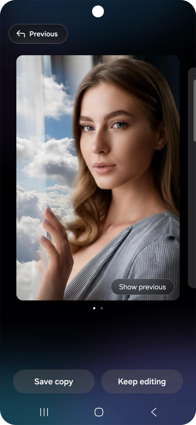 Press Save copy to save the generated photo suggestion.