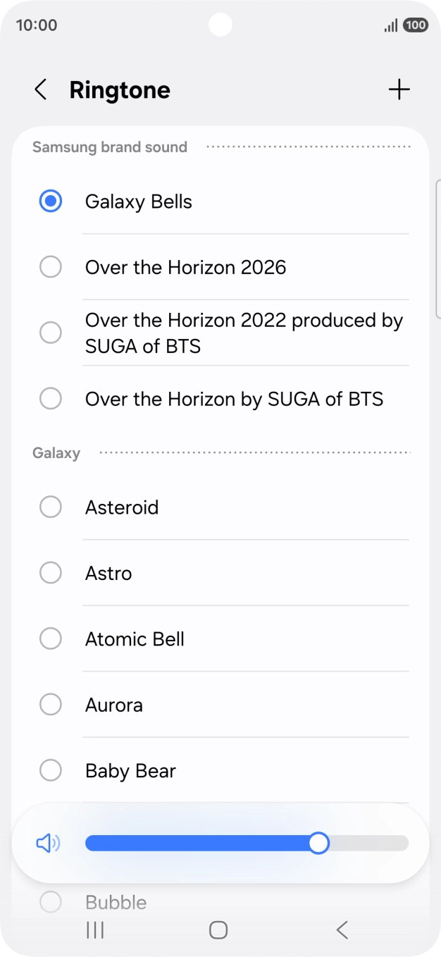 Press the required ringtones to hear them.