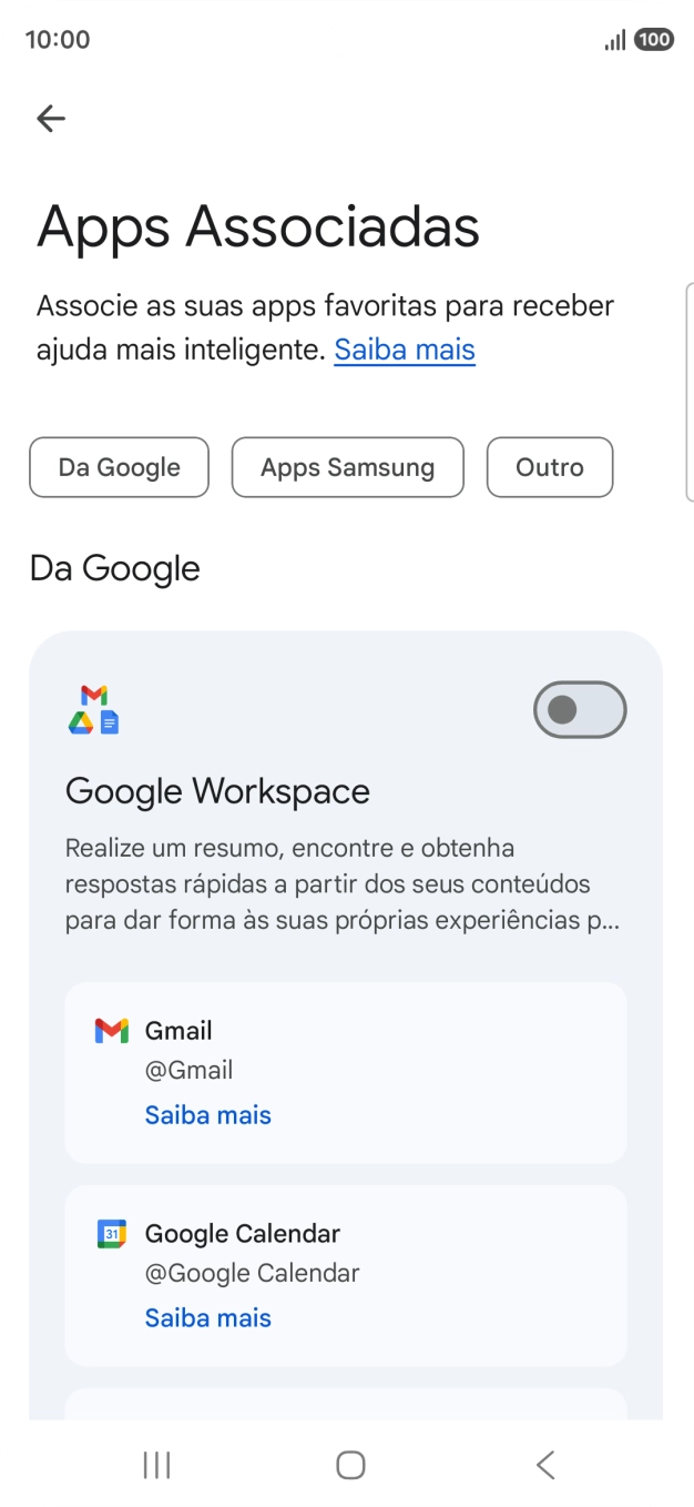 Prima o indicador junto à extensão pretendida para ativar a função.