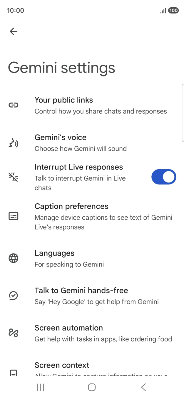 Follow the instructions on the screen to select the required settings.