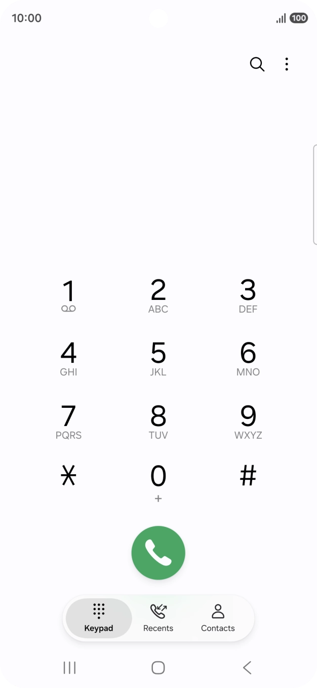 Press the menu icon.