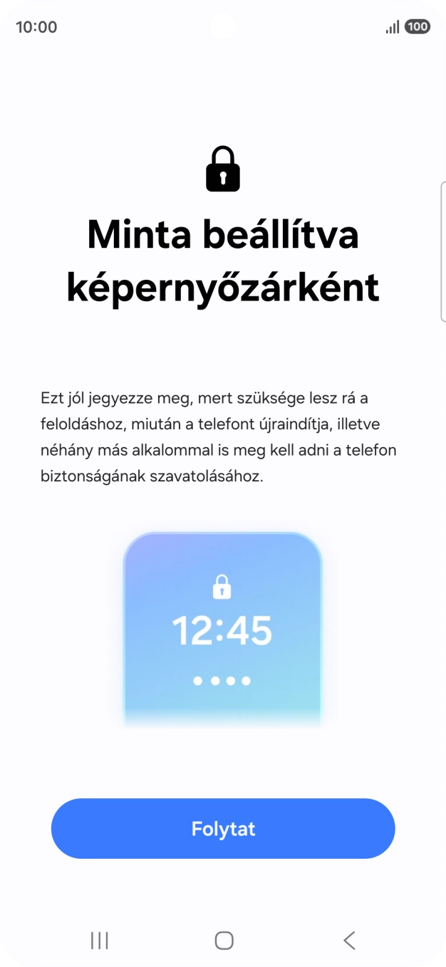 Válaszd a Folytat lehetőséget.