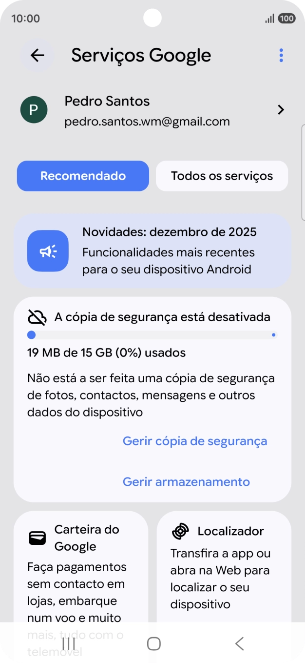 Prima Todos os serviços.