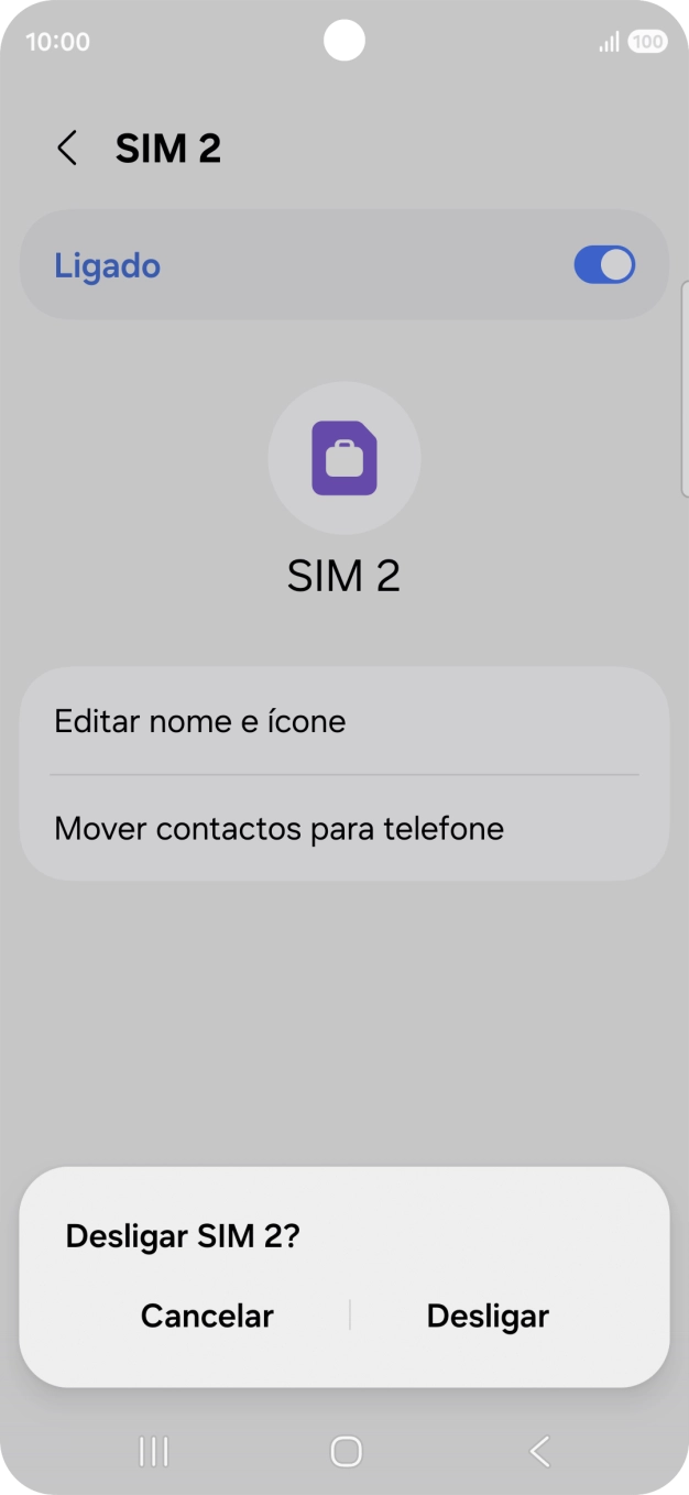 Se desativar a utilização do plano, deve premir Desligar.