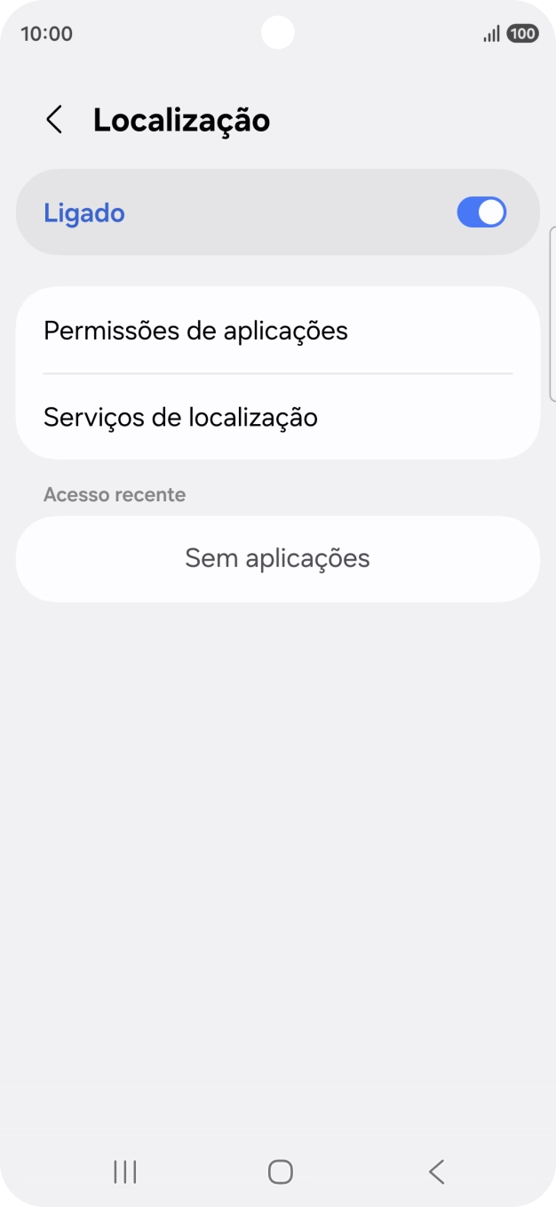 Prima Permissões de aplicações.
