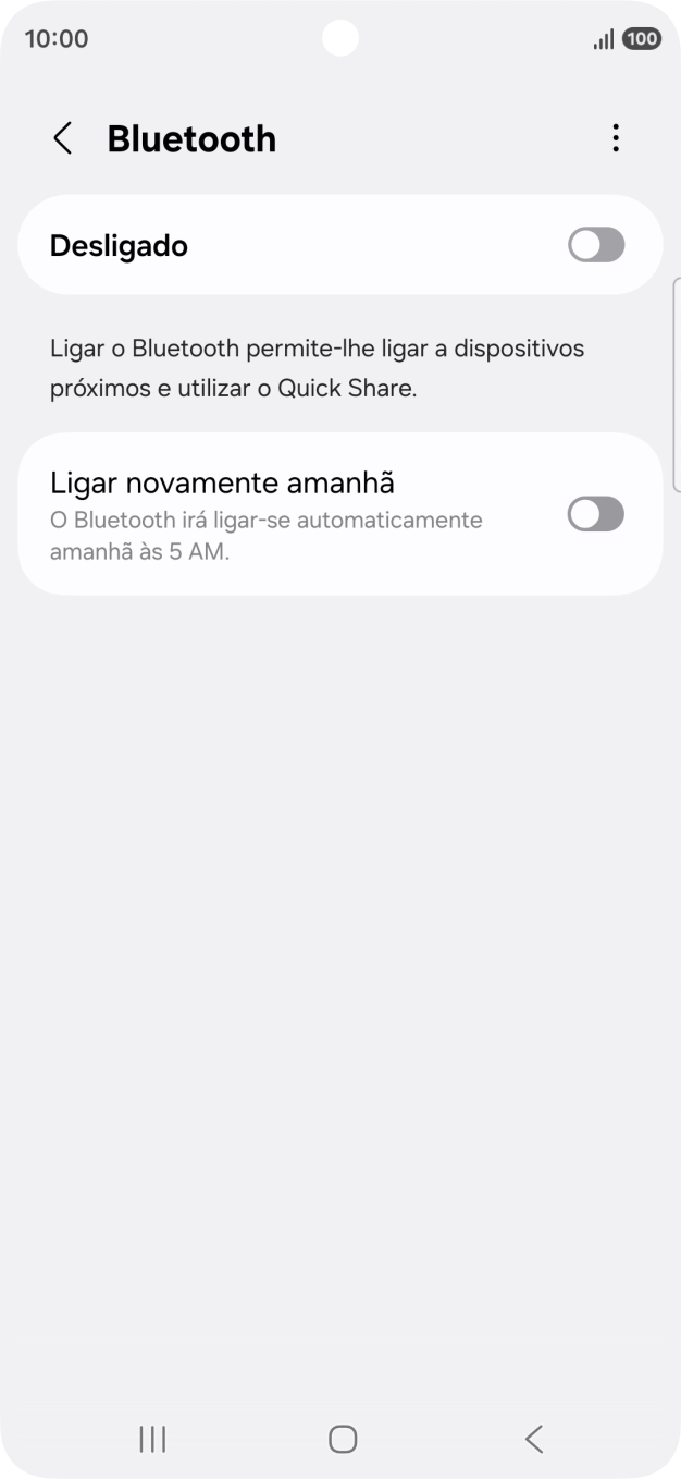 Prima o indicador para ativar a função.