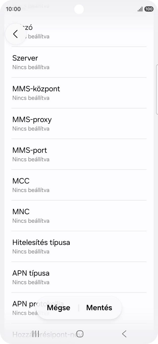 Válaszd az MMS-proxy lehetőséget.