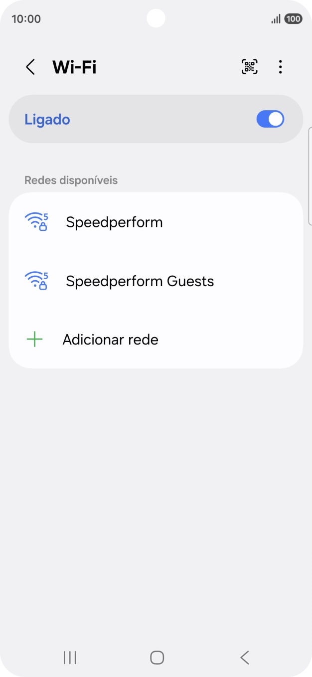 Prima o ícone de menu.