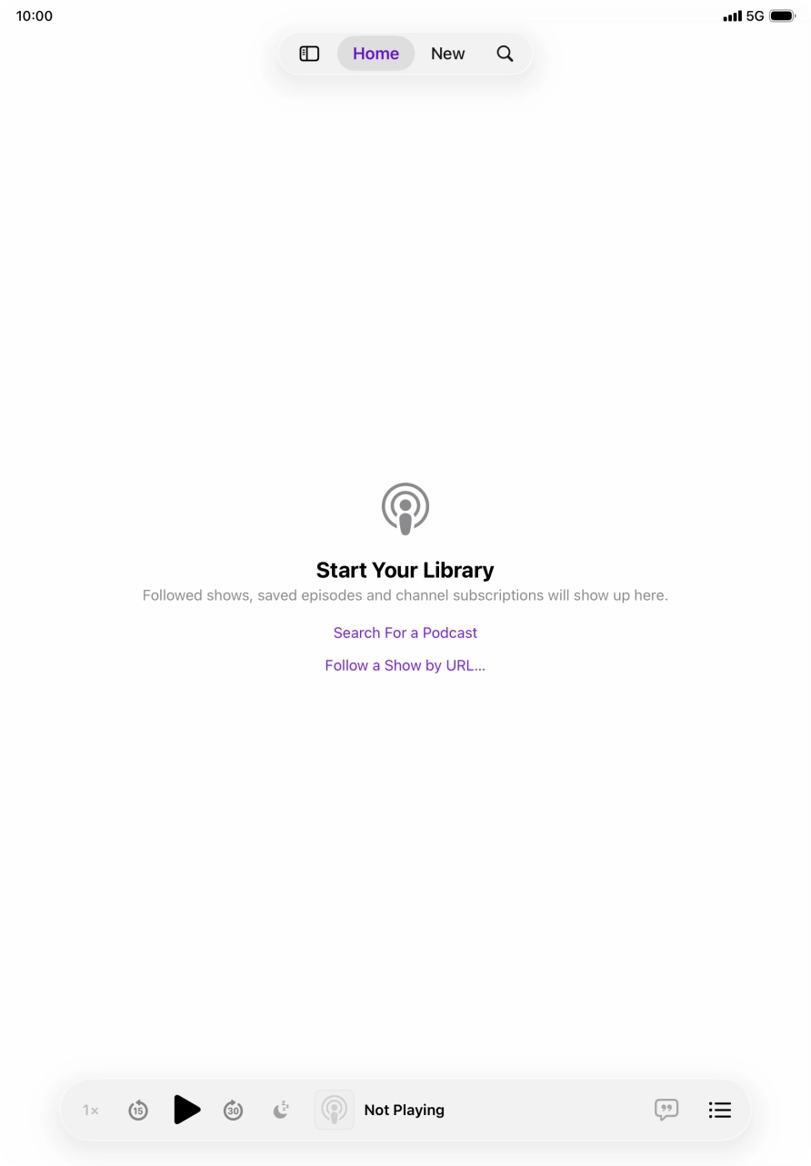 Slide your finger upwards starting from the bottom of the screen to return to the home screen.