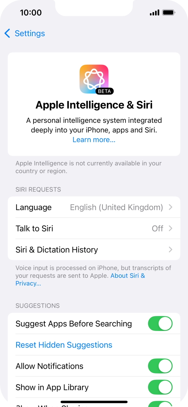 Press Talk to Siri.